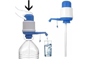 Dispensador de Agua WRIOL Azul para Garrafas/Botellones/Barriles, Compatible con Garrafas de 2L/3L/4L/5L/6L/8L, Bomba Manual de Mano, Dispensador Manual de Agua a Presión