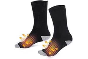 Calzini Riscaldati DOACT per Uomo e Donna, Riscaldatore di Scarpe, Scaldapiedi Termici Ricaricabili Usb con 3 Temperature per Gli Sport Invernali Sci, Moto, Trekking, Caccia (Grigio)