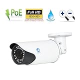 JOOAN 705NRB-Z-P 1.3MP 960P POE Network IP Camera with 2.8-12mm Varifocal Zoom Len for Outdoor/Indoor Home Security Surveillance