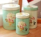 High quality,durable Daily Home Using Items 3 Stück Tee Kaffee Kanister Küche Vorratsbehälter Gläser Töpfe - Orchidee