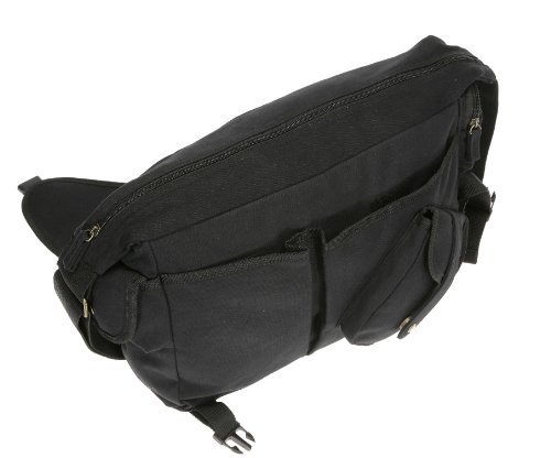 Elephant Jack Bag Canvas Notebooktasche Schultertasche 11822 Schwarz