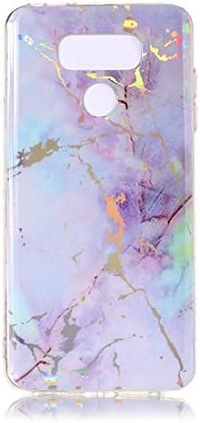 Pheant® Case for Sony Xperia XA2 Silicone Cover Transparent Bumper Soft Phone Skin Marble Pattern with Electroplate Plating Design