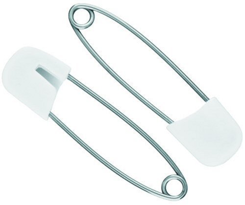 Sassy 8 Pack Diaper Pins, Stainless Steel, Locking (Pack of 2)