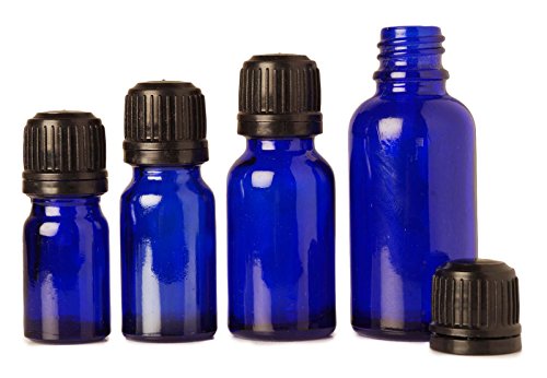 20 ml Cobalt Blue Glass Euro Dropper Bottles Wholesale Boston Round Tamper Evident Cap Bottles Aromatherapy Oil Lot Of 6 Serum Empty Vial