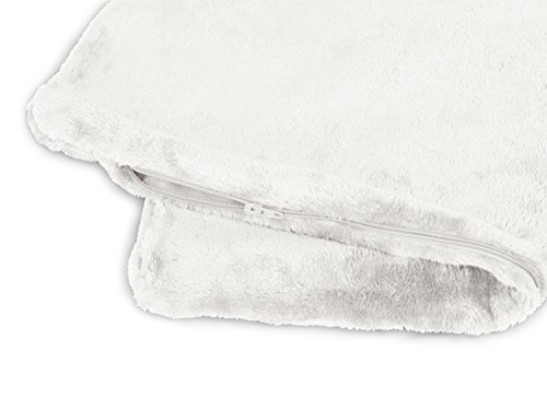 Cashmerefeeling-Superior-Kissenhülle – 14 exklusive Farben – 1 Komfortgröße – traumhaft kuschelwarm & -weich, 50 x 50 cm, weiß - 5