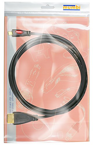mumbi Micro HDMI Kabel 1080p – vergoldete Kontakte – HDMI Mikro Type D High Speed Kabel HDMI 1.4 / Verbindungskabel 2 Meter - 8