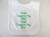 PERSONALISED BAY BIB - CELTIC - FUN GIFT FOR ANY FAN - NAMES CAN CHANGE IF REQUIRED - BEAUTIFULLY EMBROIDERED - NEXT DAD DISPATCH