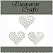 3 Clear Diamante Heart Swirls Vajazzle Rhinestone Gems - created exclusively for Diamante Crafts