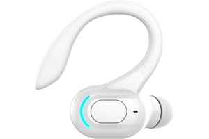 DOMIKIT Oreillette Bluetooth sans Fil V5.2 avec Micro intégré, Tour d'oreille 360°, 20h de Lecture, écouteur Mono pour iPhone, Android, PC – Batterie 70 mAh