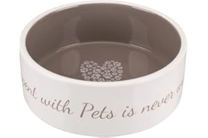 TRIXIE 25054 Napf Pet's Home, Keramik, 0,8 l/ø 16 cm, Creme/Taupe