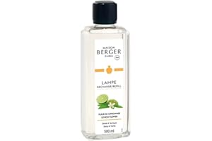 MAISON BERGER Lampe Berger 115116 Sostituzione della lampada Fragranza Fiore di Limone, Liquido, Argento, 500 ml