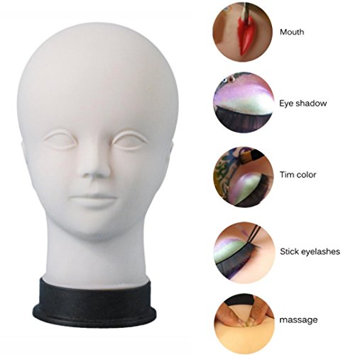Dummy Model Heads, Transer® Mannequin Makeup Practice Model Head Female Head Model Wig Display Head Model Dummy Heads