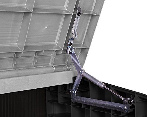 Keter Woodland 30 Mülltonnenbox anthrazit Gartenbox Midi Gerätebox abschließbar für 2 Mülltonnen - 3