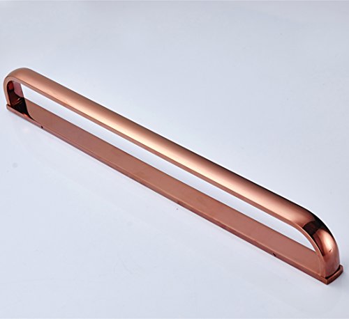 Aothpher 60 cm Wand montiert Kupfer Badezimmer Handtuch Bar Single towelrack, poliert, Messing, rose gold, 60 cm - 3
