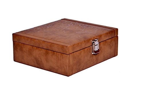 Borse Brown Leatherette 8 Slots Wrist Watch Case Without Watches (BWC020)