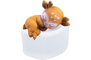 Gotetiso Stampo Candele Stampi Silicone 3D a Forma di Cervo 3D di Sapone Stampo Silicone Soap Animali Mold Cottura Stampo Candela Soap Making Stampo