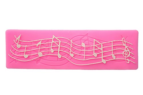 Silikonform Musiknoten Strophe Fondant Randdeko Ausstechform Tortendeko Backen - 3