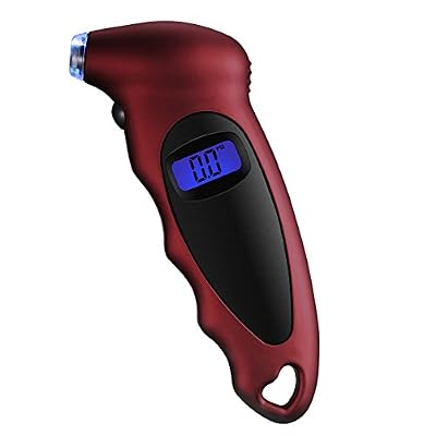 VTIN Manomètre Numérique de Pneu avec 4 Réglages, 100PSI Gauge Digital Tire pour Voiture, Camion, Motocyclettes et Bicyclette