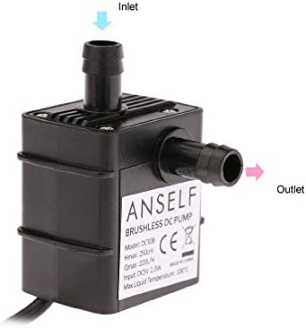 Soxid(TM) Anself 220L/H Lift 250cm Quiet Mini Brushless Oil Water Pump USB DC5V 2.3W Waterproof Submersible Fountain Aquarium Circulating