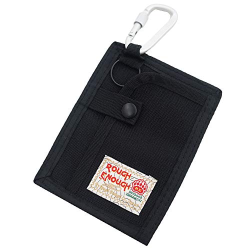 Rough Enough CORDURA Thin Card Holder Coin Pouch Minibörse Kleine Tragbaren Schlank Dünn Karteninhaber Münze Beutel Geldbörse Geldbeutel mit Schlüsselhalter Schaltfläche für Kinder Jungen Herren