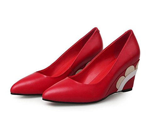 Preisvergleich Produktbild YTTY Flachen Hang Mit Lederschuhen,Rot,38