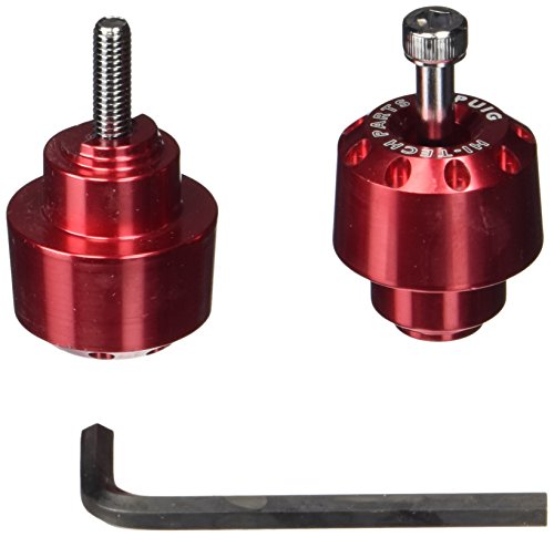 Puig - Contrapesos para los Extremos de manillares de Motos, de Aluminio, Rojo