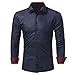 Produktbild Herren Hemd, Malloom® Herren Shirt Fashion Einfarbig Streifen Herren Casual Langarm Shirt Slim Fit Shirt