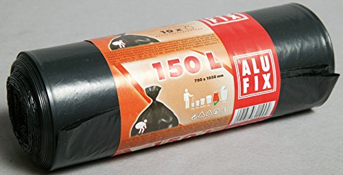 Bolsas de basura Alufix 150 litros, negro - 10 pcs