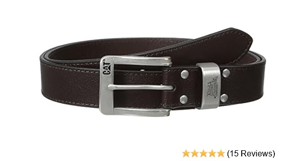 caterpillar leather belt