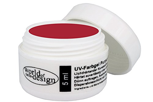 World of Nails-Design UV-Farbgel Ferrari, rot, 1er Pack (1 x 5 ml)