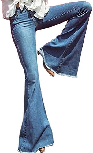 BIUBIONG Women's Flared Jeans Elastic Pants, UK 6-14