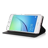Huawei Nova Hülle, IVSO Hohe Qualität Advanced Shock Absorption Technology Case Folio Tasche Cover für Huawei 51090UAW nova Smartphone (12,7 cm (5 Zoll), 32GB, Dual-SIM, 12 Megapixel Kamera, Android), Schwarz - 