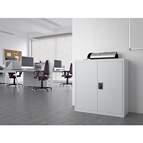 Aktenschrank Büroschrank Werkzeugschrank Metallschrank Universal Stahl Schrank 2 Einlegeböden - 8