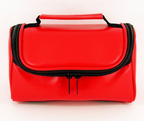 TGC ® Camera Case for SiPix SP 1300 with Carry Handle (Red Faux Leather)