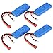 Produktbild ArgoBear 4PCS 7.4V 2700mAh 20C 2S Lithiumbatterie mit T Stecker für Wltoys 10428-A 10428-B 10428-B2 10428 1/10 RC Crawler Limousine FT012