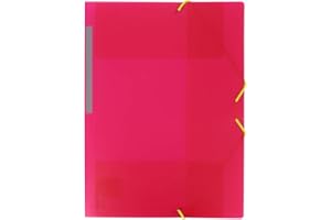 Grafoplás 04801254－Carpeta de Polipropileno con gomas y 3 solapas, color rosa, tamaño Folio