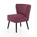 Produktbild myHomery Venlo Lounge Sessel gepolstert - Polsterstuhl für Esszimmer & Wohnzimmer - Vintagesessel ohne Armlehnen - Eleganter Retro Stuhl aus Stoff - Bordeaux