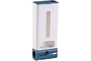 SINZAU Distributore di Sacchetti per la Spazzatura, Montaggio a Parete, Grande Capacità, per Cucina, Ufficio, Blu Scuro