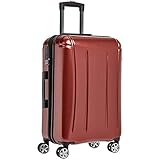 AmazonBasics - Oxford - Valise rigide à roulettes pivotantes - 78 cm, Rouge