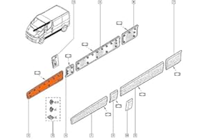 ATU Panneau de Moulure Bande Latérale Porte Avant Droit Compatible pour Trafic II, Primastar, Vivaro A 2001-2013 OE: 8200036086