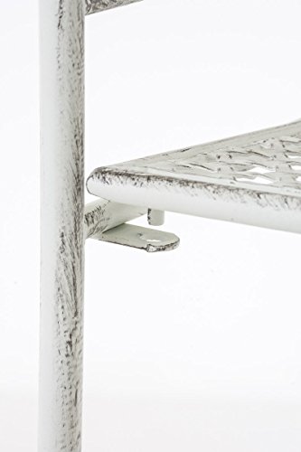 CLP Metall-Standregal ANIKA, Landhaus-Stil, 4 Böden, ca. 150 x 60 x 30 cm antik-weiß - 8