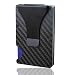 Produktbild Finmind Carbon Fiber Men Mini Wallet, Slim Wallet Credit Card Holder RFID Blocking Anti Scan Metal Cash Clip Credit