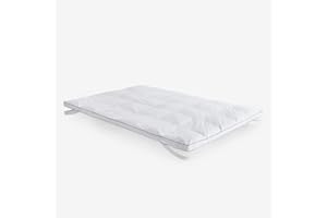 Pikolin Home - Topper de plumón 100% Natural y Transpirable | 180x200 | 5 cm | Sobrecolchón | Sensación de ingravidez | Confort Hotel de Lujo | Maximiza la sensación de Confort | KIOTO