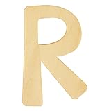Rayher Hobby 6194700 Holz-Buchstabe, 6 cm, R