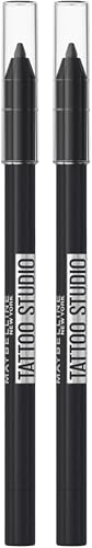 Maybelline New York, Tattoo Liner, Lápiz de Ojos Semi-permanente, Waterproof, No transferible, Tono: 900 Deep Onyx Negro, 1.3