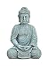 Produktbild WOMA Deko Buddha Figur Sitzend aus Wetterfestem Magnesia, Dekoration für Haus, Wohnung und Garten, 30cm hoch, Skulptur für Innen und Außen, Grau
