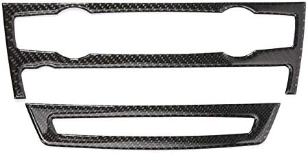 Everpert Carbon Fiber Air Conditioning CD Control Panel Stickers Car Interior Trim for BMW X5 E70 X6 E71(Solid)