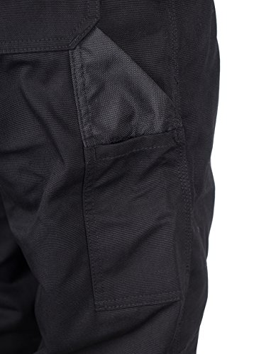 TMG® – Herren Latzhose für Mechaniker – strapazierfähig – Schwarz - 3