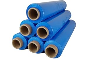 Freiziel® 6 x Stretchfolie 50cm 2,5kg 23my (blau) Wickelfolie, Packfolie, Folie für Möbel und Umzug