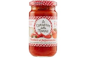 Le Conserve della Nonna - Rustikale Peperoncino-Sauce - Tomatensauce mit würzigem Chili- 100% italienischem Produkt - Ideal zur Verbesserung Ihrer Pasta - 190 Gramm